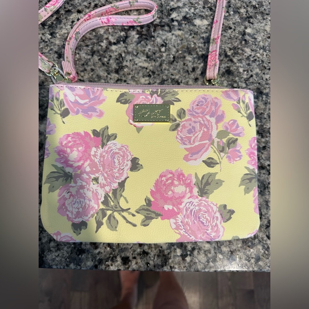 Luv Betsy by Betsy Johnson Floral Yellow Crossbody Purse New